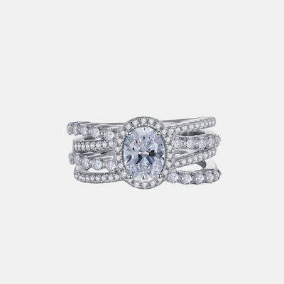 3 Carat Moissanite 925 Sterling Silver Layered Ring for a perfect OOTD – dress to impress outfits from Amexza