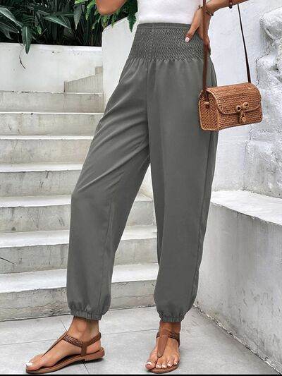 Smocked High Rise Joggers with Pockets for a perfect OOTD – dress to impress outfits from Amexza