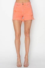 RISEN Full Size High Waist Ripped Denim Shorts for a perfect OOTD – dress to impress outfits from Amexza