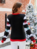 Christmas Tree Graphic Round Neck Sweater for a perfect OOTD – dress to impress outfits from Amexza
