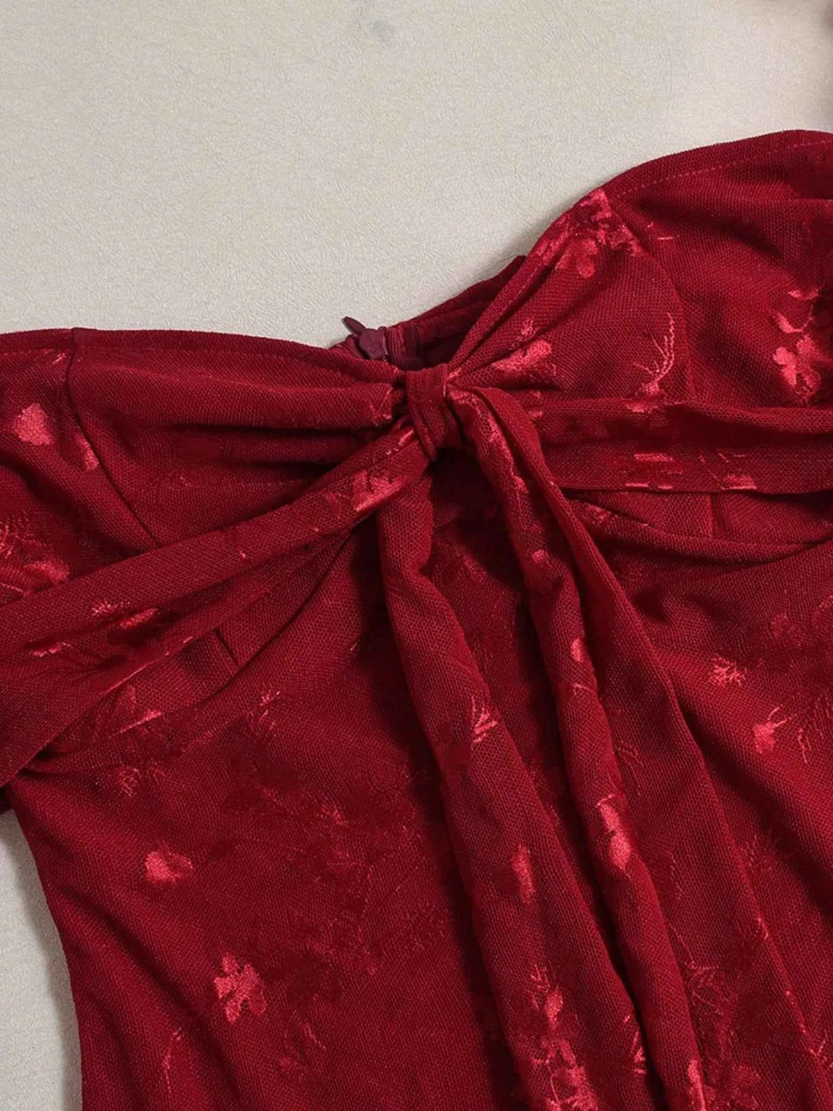 Sweetheart Neck Off Shoulder Dress