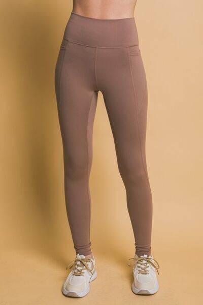 Love Tree High Waist Leggings with Side Pockets - Amexza