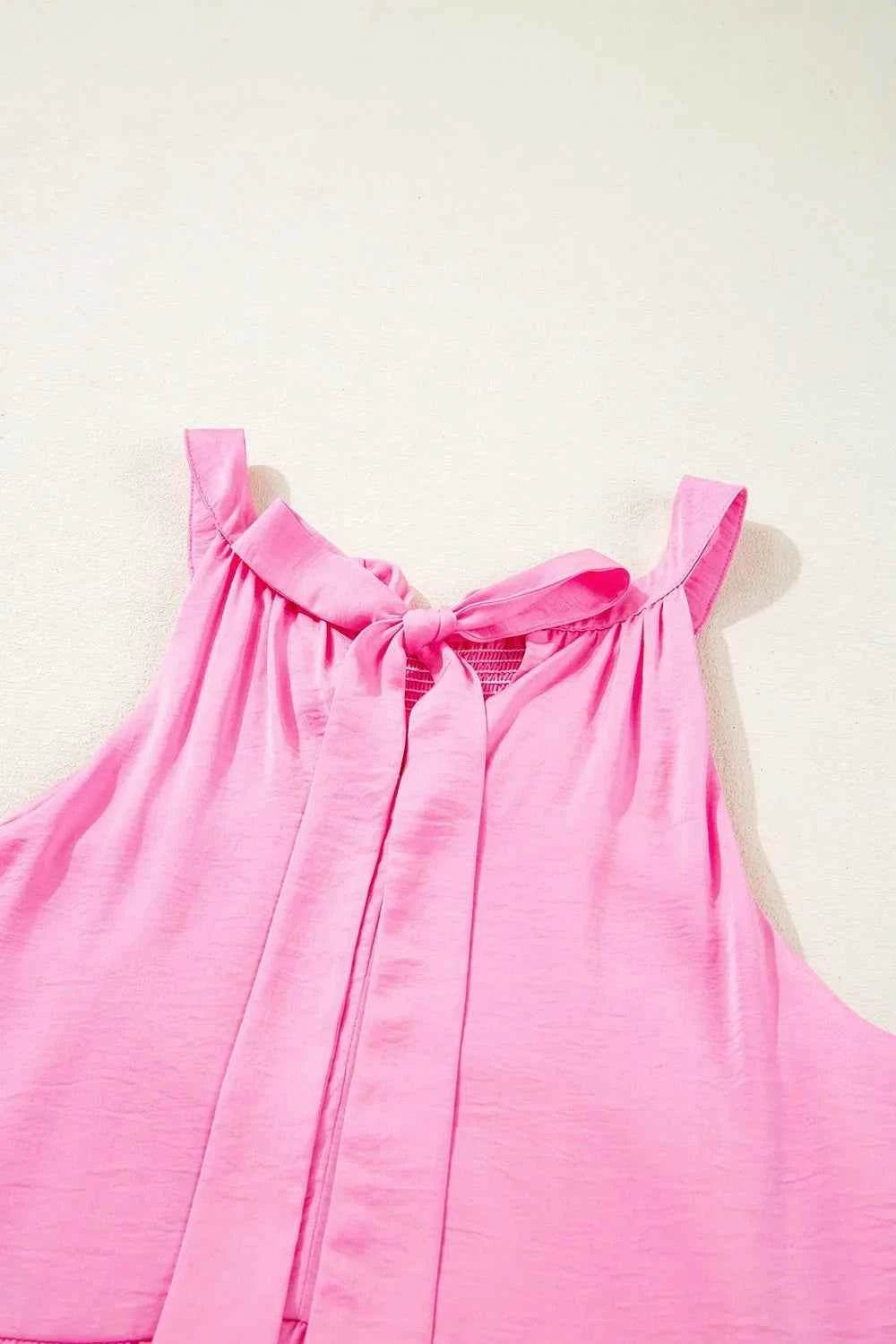 Tied Back Ruffled Layered Sleeveless Mini Dress for a perfect OOTD – dress to impress outfits from Amexza