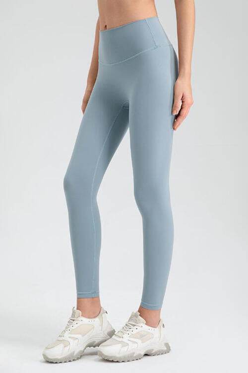 Wide Waistband Sport Leggings - Amexza