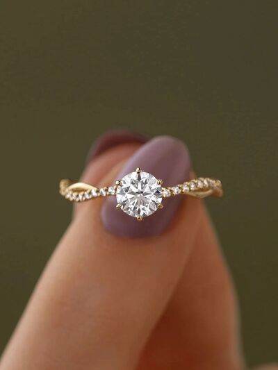 925 Sterling Silver Inlaid Zircon Ring for a perfect OOTD – dress to impress outfits from Amexza