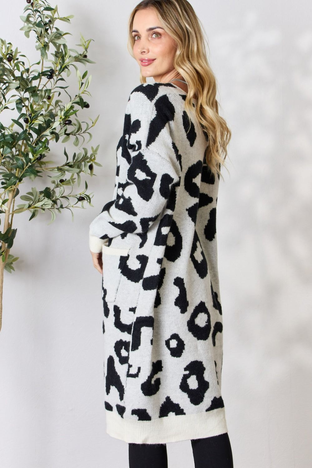 BiBi Leopard Open Front Cardigan for a perfect OOTD – dress to impress outfits from Amexza