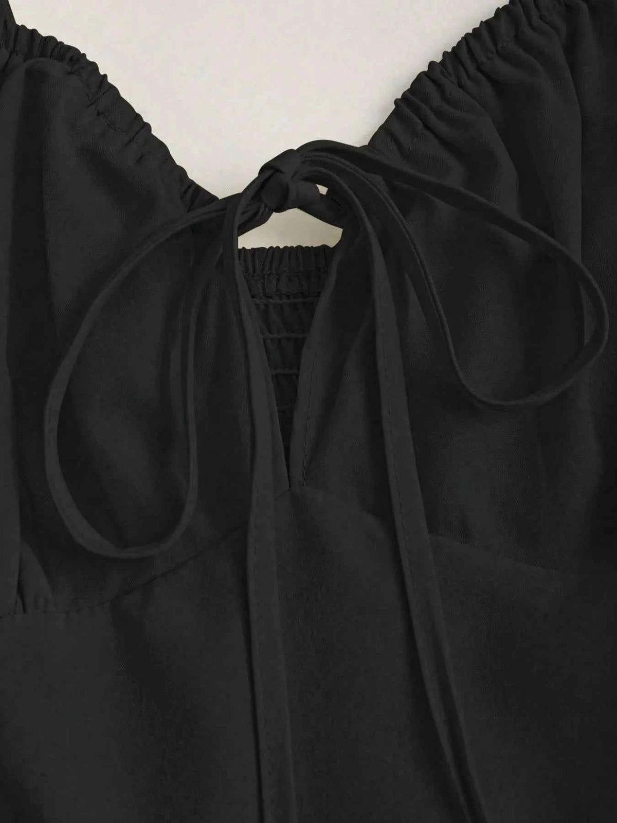 Smocked Tied Front Cami Dress