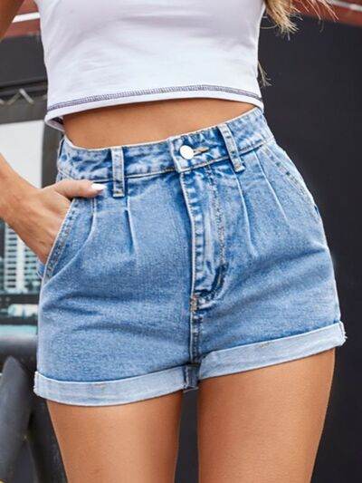 Denim Shorts with Pockets for a perfect OOTD – dress to impress outfits from Amexza