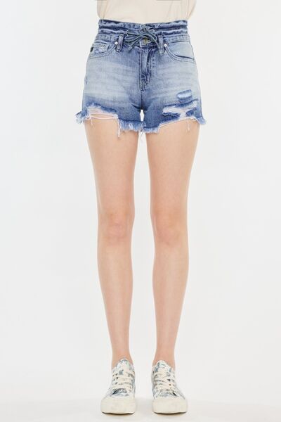 Kancan High Rise Frayed Hem Denim Shorts for a perfect OOTD – dress to impress outfits from Amexza