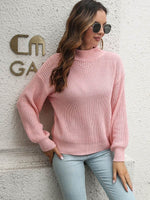 Dropped Shoulder Rib-Knit Sweater Dusty Pink for a perfect OOTD – dress to impress outfits from Amexza