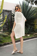 Openwork Side Slit Cover-Up Dress for a perfect OOTD – dress to impress outfits from Amexza