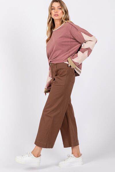 SAGE + FIG Wide Leg Cropped Pants for a perfect OOTD – dress to impress outfits from Amexza