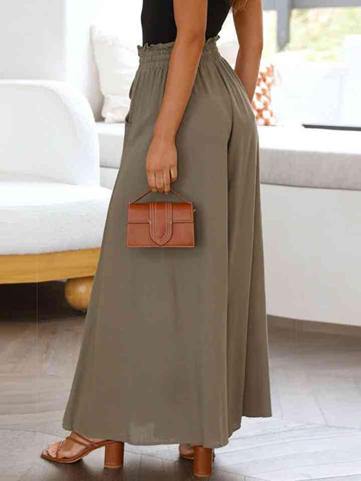 Drawstring Waist Wide Leg Pants for a perfect OOTD – dress to impress outfits from Amexza