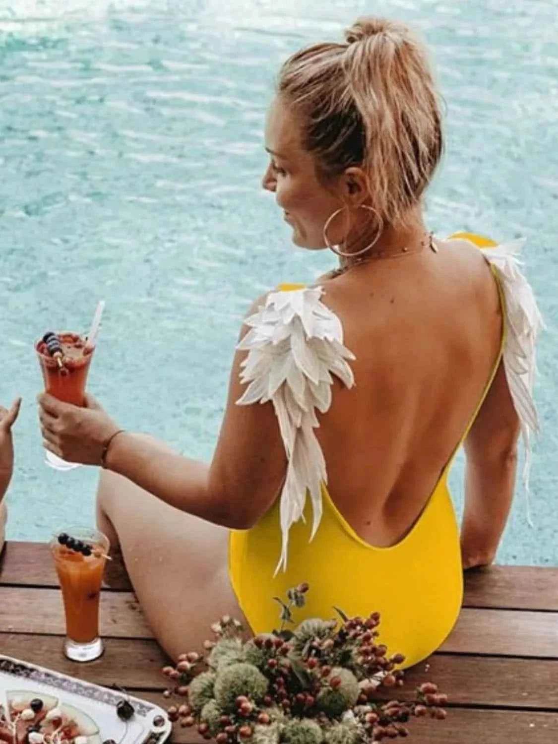 Backless Wide Strap Parent-Child Swimwear for a perfect OOTD – dress to impress outfits from Amexza