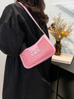 Bow PU Leather Shoulder Bag for a perfect OOTD – dress to impress outfits from Amexza