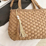 Braided Strap Paper Weave Shoulder Bag for a perfect OOTD – dress to impress outfits from Amexza