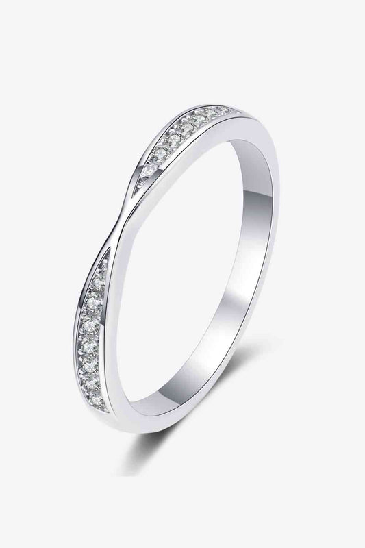 Moissanite Rhodium-Plated Ring for a perfect OOTD – dress to impress outfits from Amexza