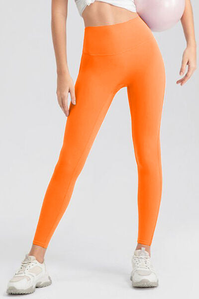 High Waist Skinny Active Pants Orange for a perfect OOTD – dress to impress outfits from Amexza