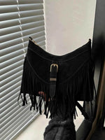 Fringe Solid Color Shoulder Bag for a perfect OOTD – dress to impress outfits from Amexza