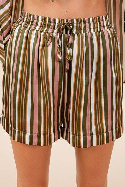 Mittoshop Drawstring Striped Satin Shorts for a perfect OOTD – dress to impress outfits from Amexza