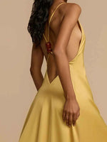 Deep V-Neck Maxi Dress