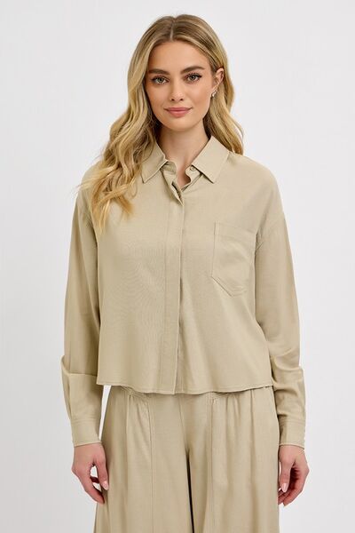 RISEN Button Down Long Sleeve Shirt for a perfect OOTD – dress to impress outfits from Amexza