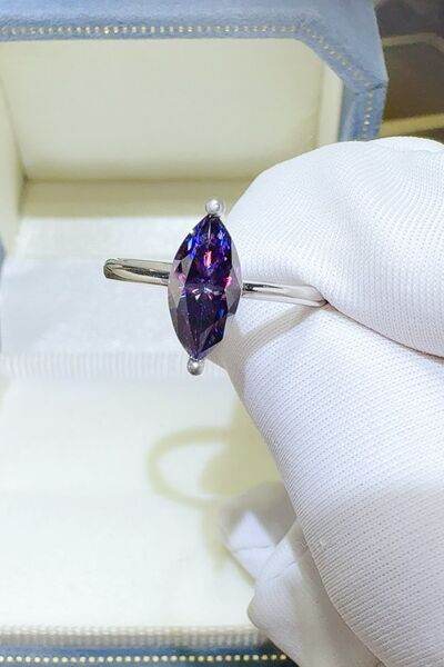 2 Carat Moissanite 925 Sterling Silver Ring Violet for a perfect OOTD – dress to impress outfits from Amexza