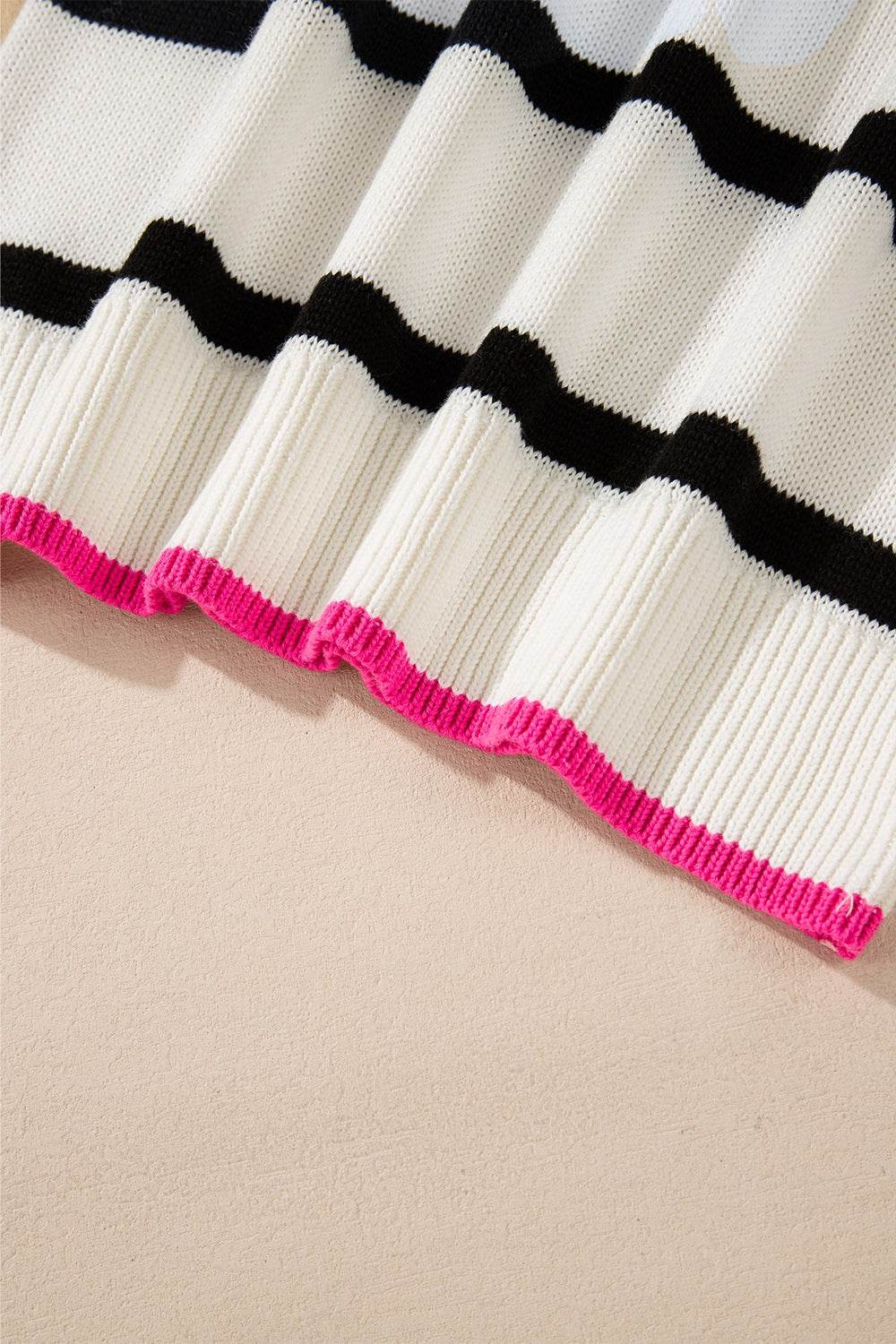 Striped Round Neck Drop Shoulder Sweater for a perfect OOTD – dress to impress outfits from Amexza