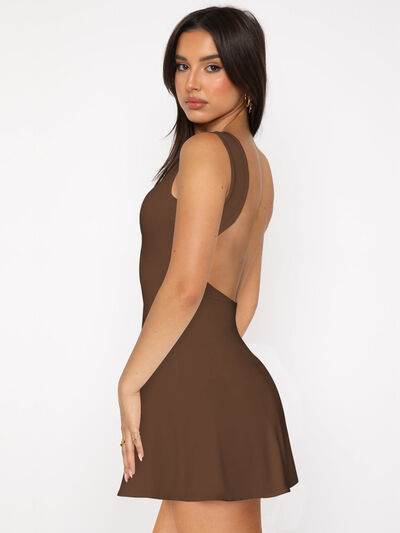 Backless Wide Strap Mini Dress for a perfect OOTD – dress to impress outfits from Amexza