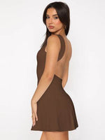Backless Wide Strap Mini Dress for a perfect OOTD – dress to impress outfits from Amexza