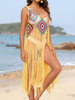 Fringe Spaghetti Strap Cover-Up for a perfect OOTD – dress to impress outfits from Amexza