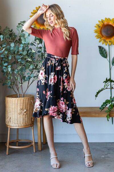 Reborn J Floral Wrap Ruffle Hem Skirt Floral for a perfect OOTD – dress to impress outfits from Amexza