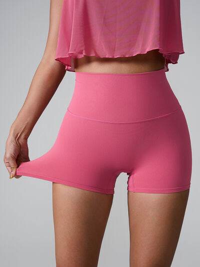 High Waist Active Shorts Deep Pink for a perfect OOTD – dress to impress outfits from Amexza