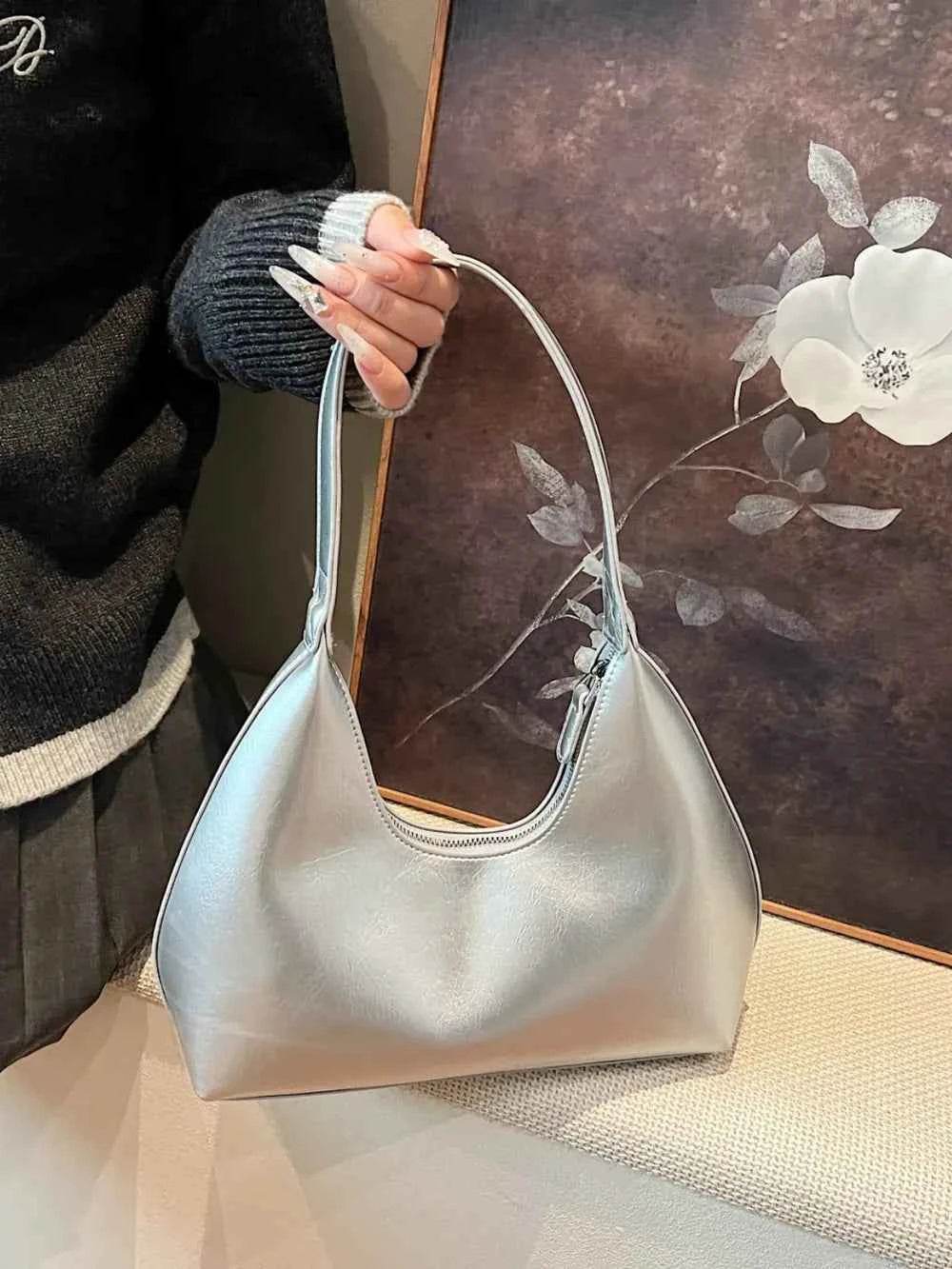 PU Leather Shoulder Bag with Zip for a perfect OOTD – dress to impress outfits from Amexza