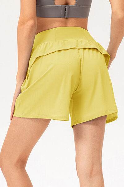 Pocketed Elastic Waist Active Shorts for a perfect OOTD – dress to impress outfits from Amexza