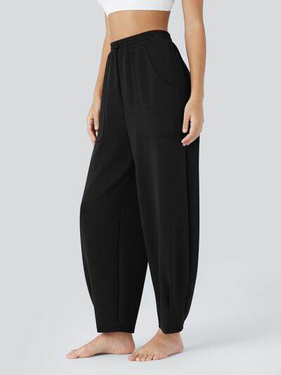 Lovelet Drawstring Pants with Pockets Black for a perfect OOTD – dress to impress outfits from Amexza