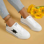 Star Round Toe Lace Up Sneakers for a perfect OOTD – dress to impress outfits from Amexza