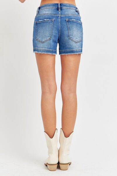 RISEN Low Rise Slit Denim Shorts for a perfect OOTD – dress to impress outfits from Amexza