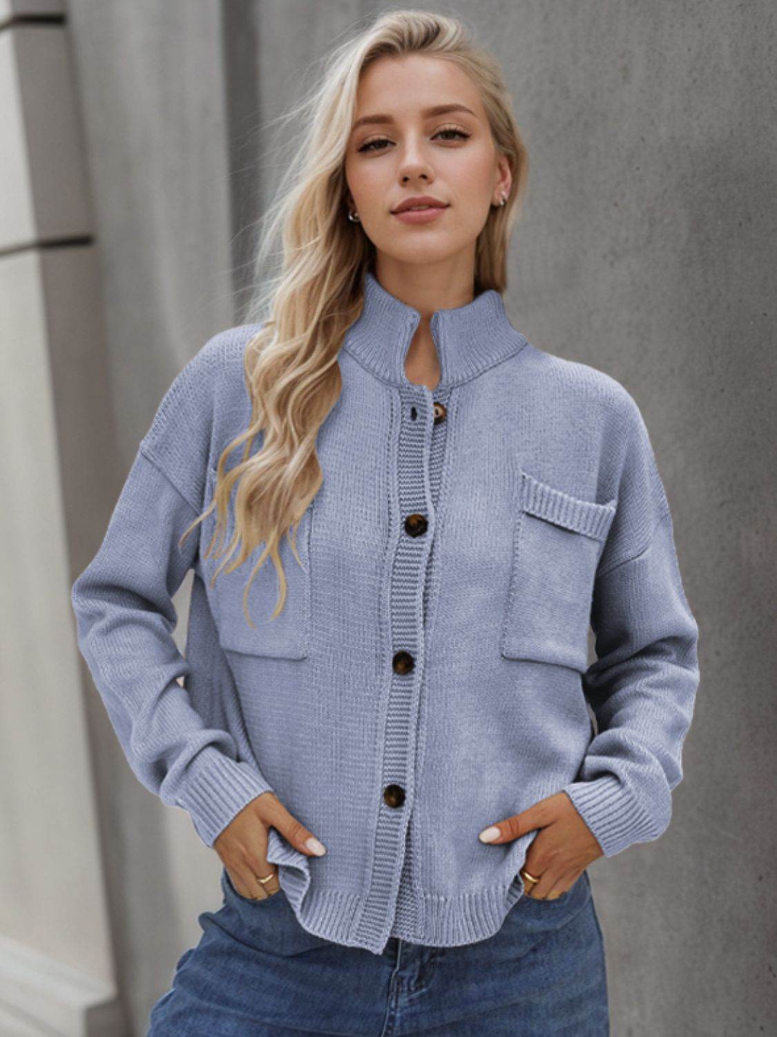 Button Up Long Sleeve Cardigan for a perfect OOTD – dress to impress outfits from Amexza