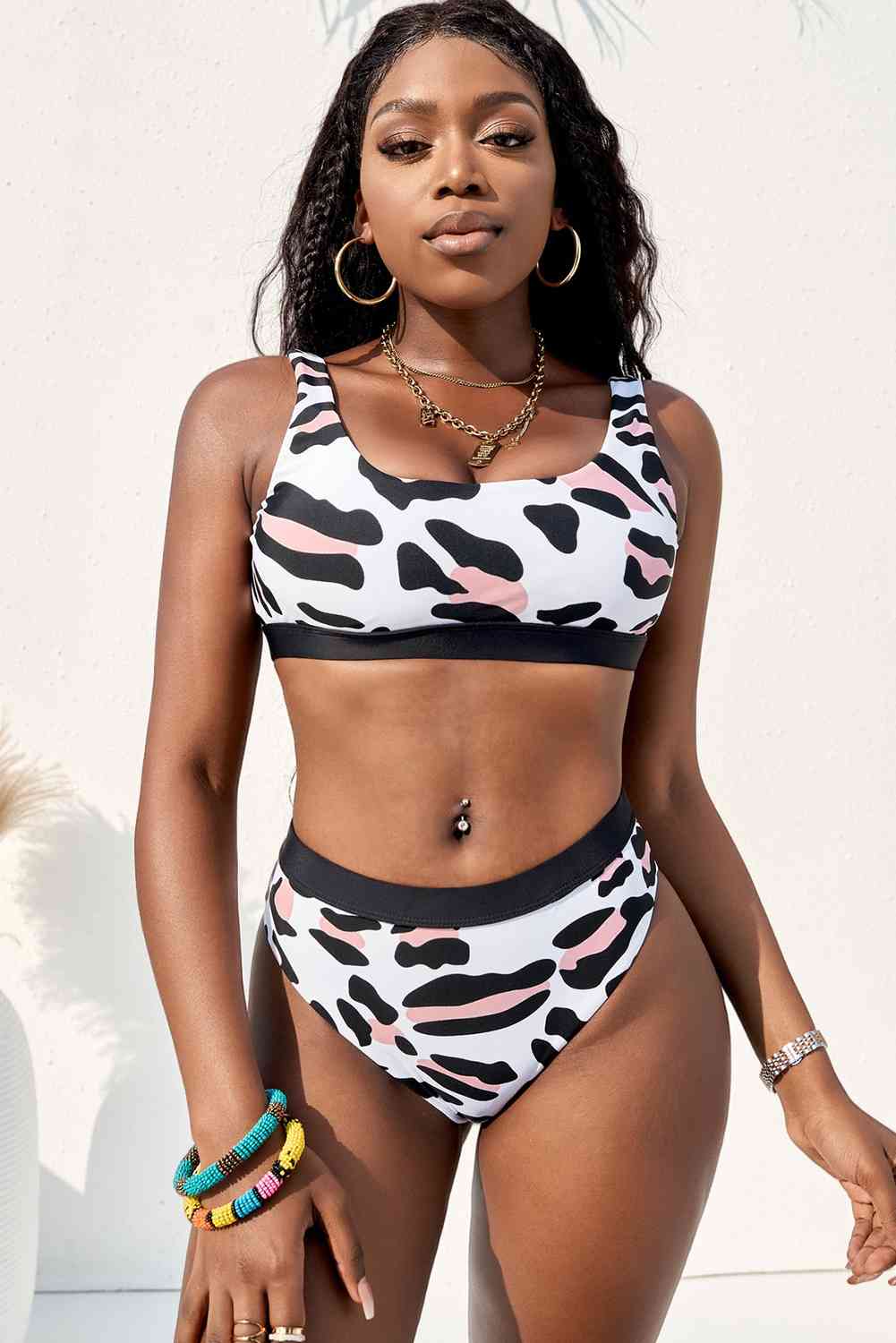 Striped Tank High Waist Bikini for a perfect OOTD – dress to impress outfits from Amexza