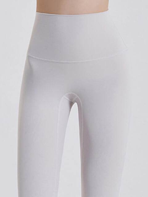 Wide Waistband Sports Leggings - Amexza