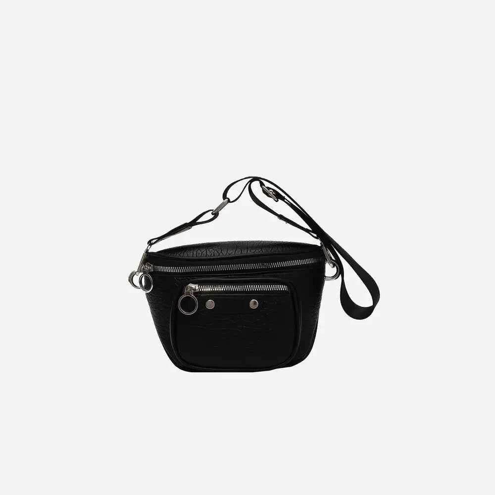 Texture PU Leather Crossbody Bag Black One Size for a perfect OOTD – dress to impress outfits from Amexza
