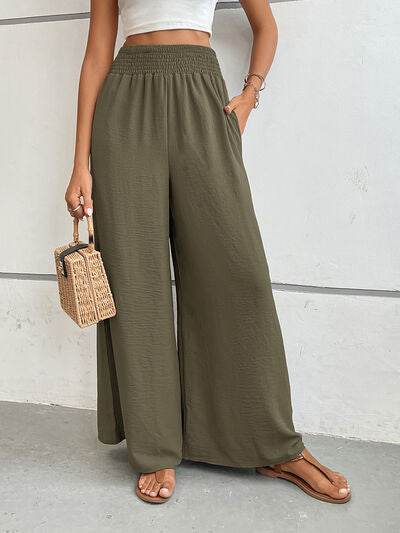 Perfee Wide Leg Pants with Pockets for a perfect OOTD – dress to impress outfits from Amexza