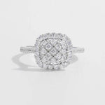 925 Sterling Silver Inlaid Zircon Square Shape Ring Silver for a perfect OOTD – dress to impress outfits from Amexza