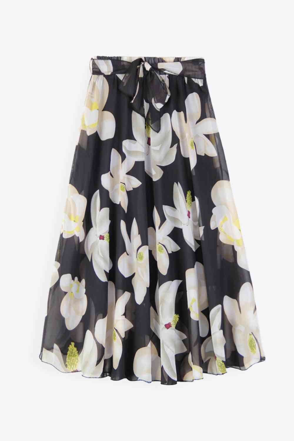 Full Size Floral Tie-Waist Skirt for a perfect OOTD – dress to impress outfits from Amexza