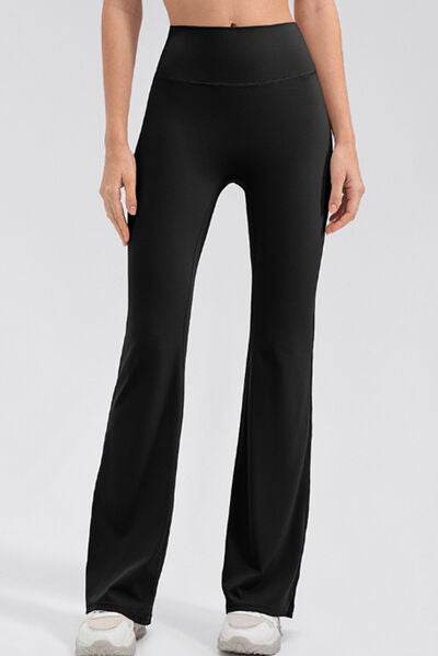 High Waist Straight Active Pants - Amexza