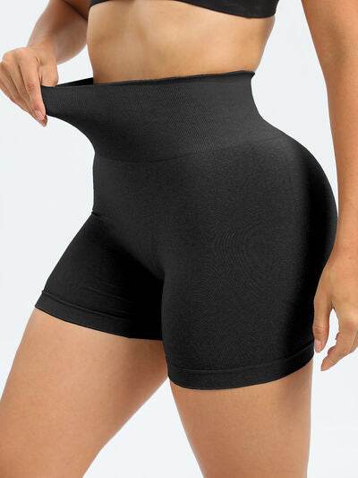 High Waist Active Shorts Black for a perfect OOTD – dress to impress outfits from Amexza