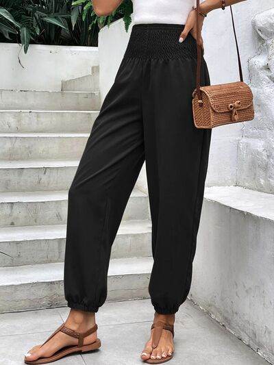 Smocked High Rise Joggers with Pockets for a perfect OOTD – dress to impress outfits from Amexza