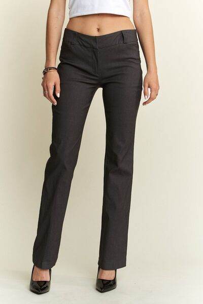 ADORA Regular Rise Slim Bootcut Pants - Amexza