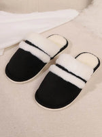 Contrast Faux Fur Round Toe Slippers for a perfect OOTD – dress to impress outfits from Amexza